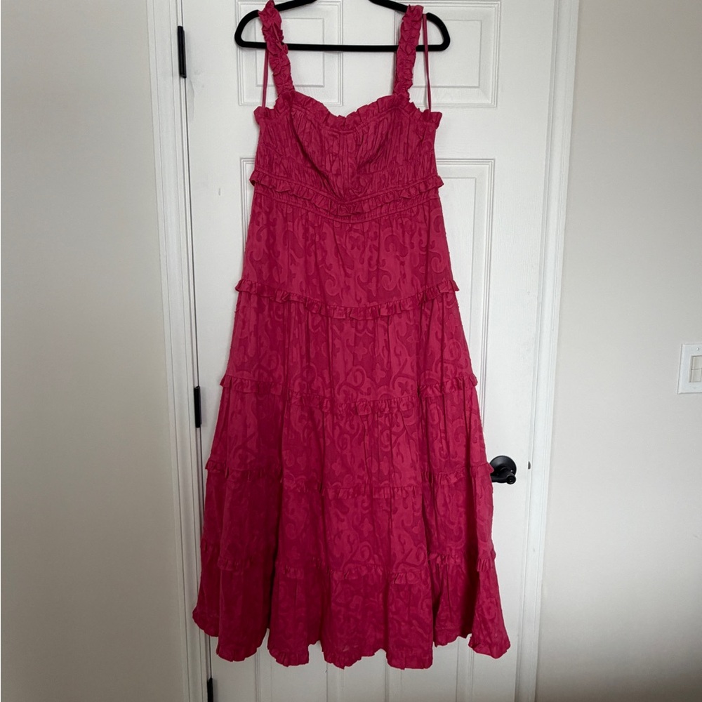 Anthropologie Pink Maxi Dress